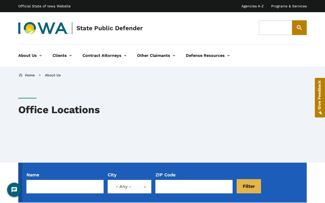 Gowrie criminal case records and Iowa public defender office information