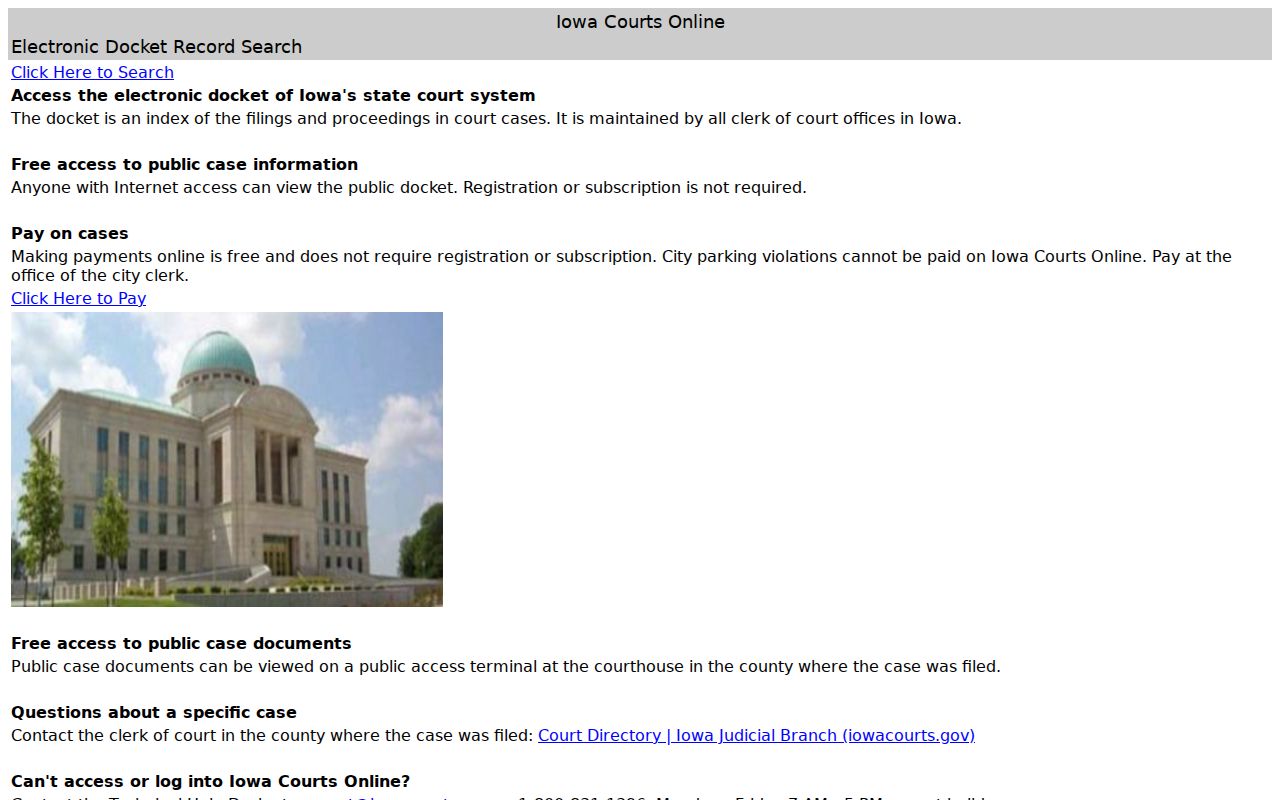 Webster County criminal history Iowa Courts Online search